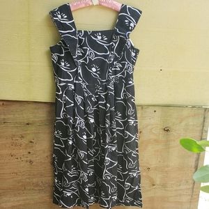 Vintage Mercerized Cotton Floral Dress